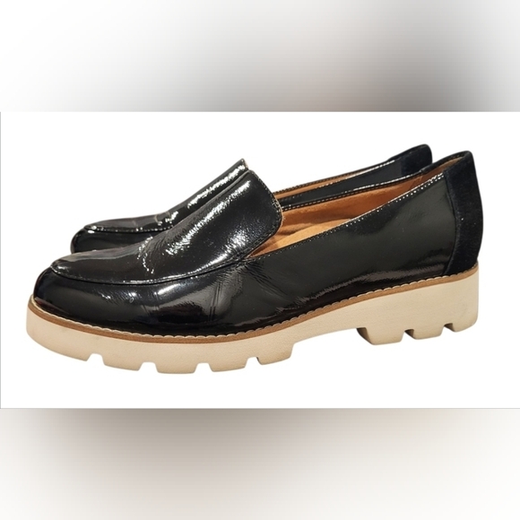 Vionic Kensley Black Patent Leather Slip On Loafer Size 7 - Picture 1 of 9